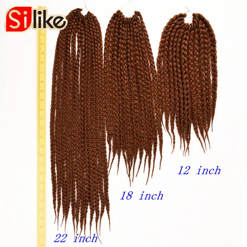 Silike 6 упаковок/лот коробка косы волосы накладные на крючке затененные для