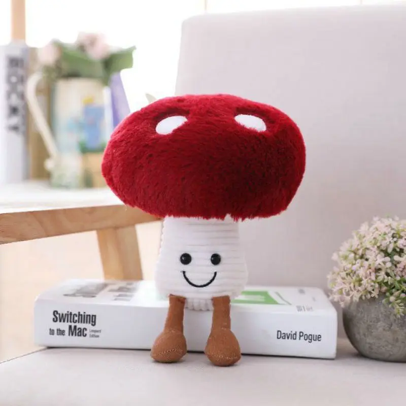 mushroom 20cm Япония Аниме Пингвин плюшевая игрушка полярный медведь рука теплее синий дракон с фруктами закуски куклы игрушки Зима держать тепло подарок для девушки - Цвет: mushroom 20cm