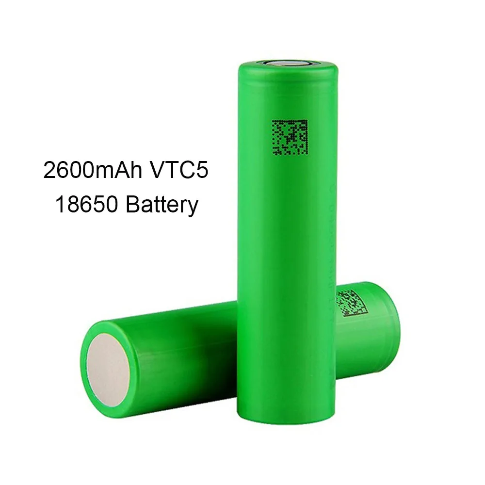Dinto 2 шт./лот для sony VTC5 3 7 V 2600 мА/ч 18650 Перезаряжаемые батарейки высокой емкости 30A
