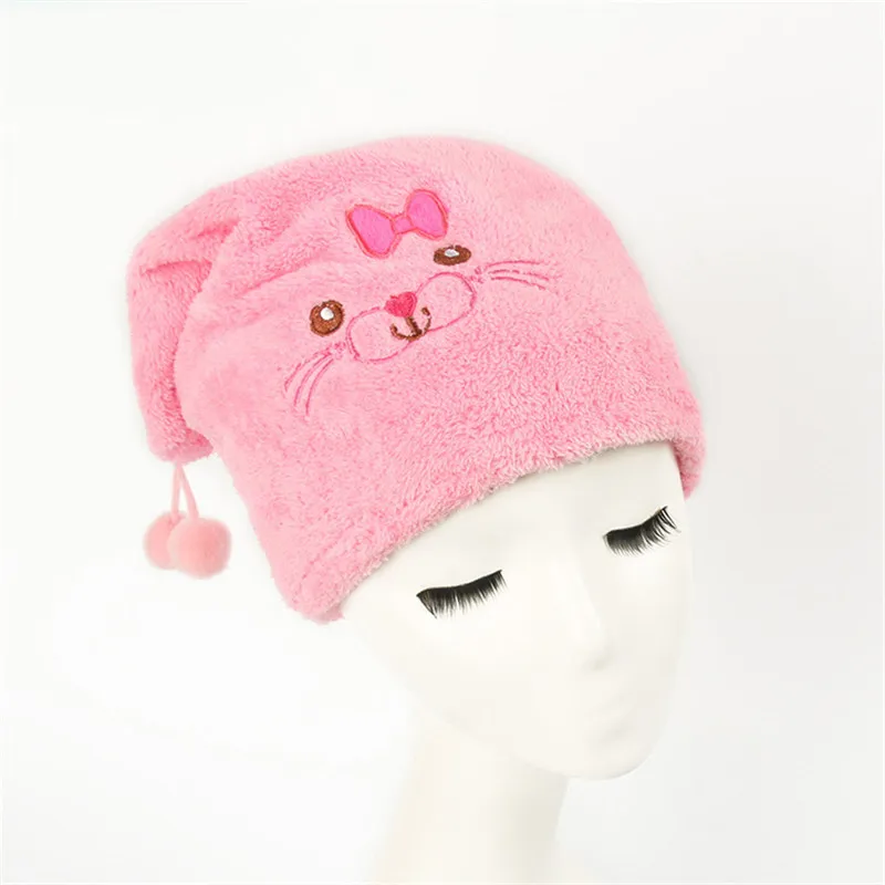 Мягкая детская специальная шапочка для сухих волос полотенце с сильным