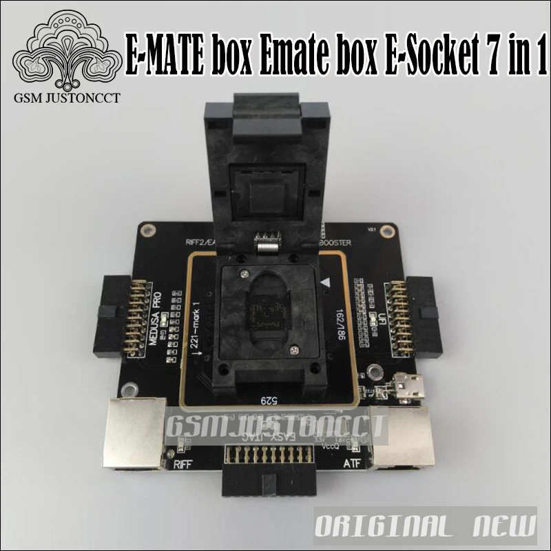 Новая E MATE коробка Emate box Socket 6 в 1 (+ шт. кабель) без сварки BGA169E BGA162 BGA221 поддержка EASYJTAG