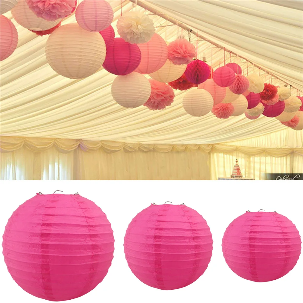 

8 inch 20 cm Round Paper Lanterns Lamp Shade Wedding Party Christmas Decorations Mulit Color Option Diversiform Gift Craft DIY