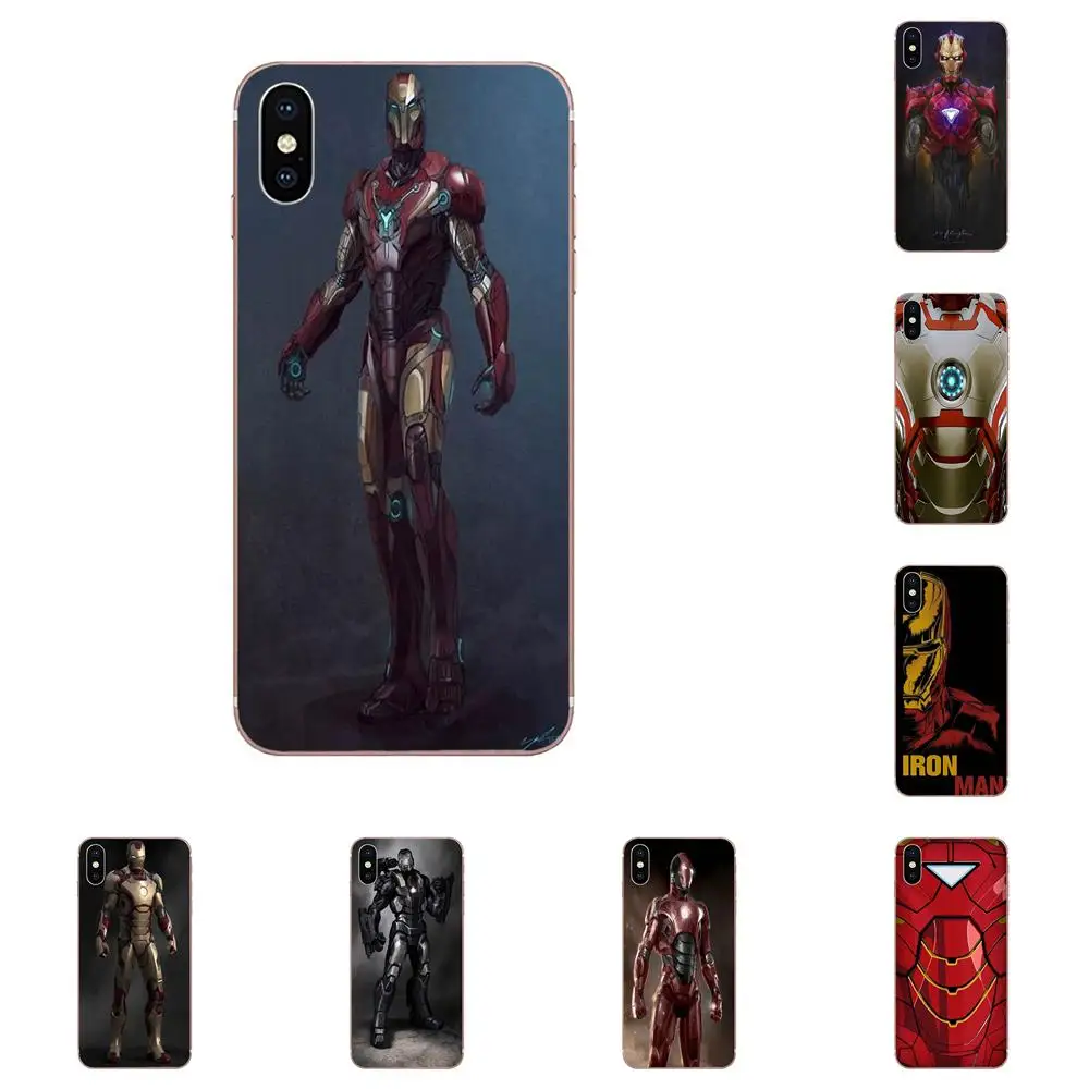Iron Man Body Armor F0839 For Xiaomi Redmi Mi Note 7 8 9 SE Pro Lite Go Play Soft Silicone TPU Transparent Protective