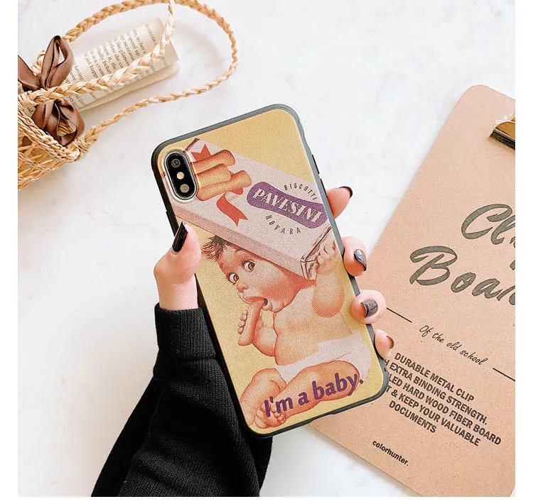 Bread baby GlamPhone чехол Милый Мультфильм иллюстрация чехол для телефона для iPhone X XS Max XR Мягкий силиконовый чехол для iPhone 7 8 6 6s Plus чехол - Цвет: Bread baby