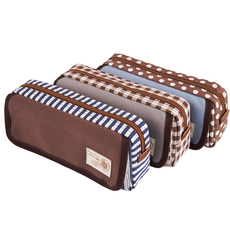 Дели тканевый футляр для карандашей винтажный студенческий школьные канцелярские принадлежности три