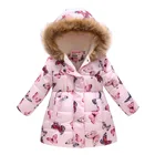 Зимняя модная теплая флисовая детская длинная куртка с меховым воротником, Детская верхняя одежда для девочек, детская одежда