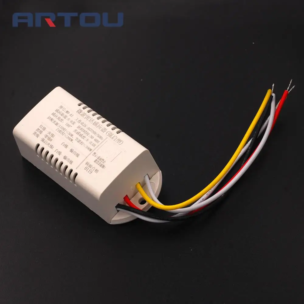 220V Microwave Radar PIR Motion Sensor Switch IR Infrared Human Body Induction Detector Controller Switch Automatic for LED Lamp