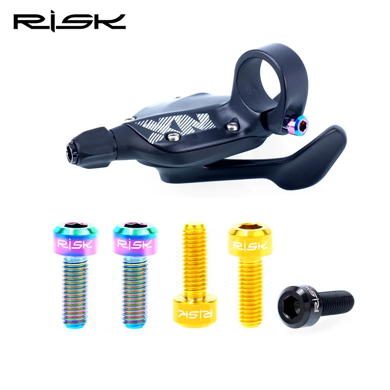 2 шт. M5* 14 титановый тормозной рычаг болты для MTB переключатель рычаг винты фиксированная Тормозная ручка болт 4 цвета запчасти для велосипеда
