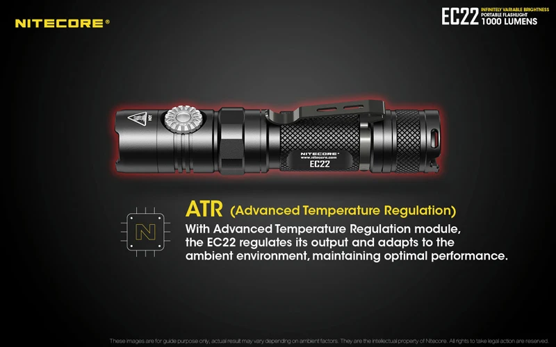 Nitecore EC22 CREE XP-L HD V6 светодиодный 1000 люмен бесступенчатая Яркость Портативный фонарик для исследования на открытом воздухе