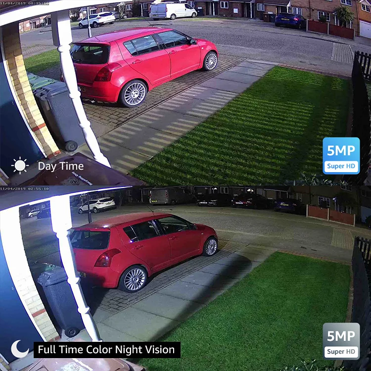 H. VIEW 5MP IP камера Wifi наружная 2,4G 5G IP камера s Wifi Onvif полноцветная камера видеонаблюдения для улицы H.265 CCTV камера s 1080P