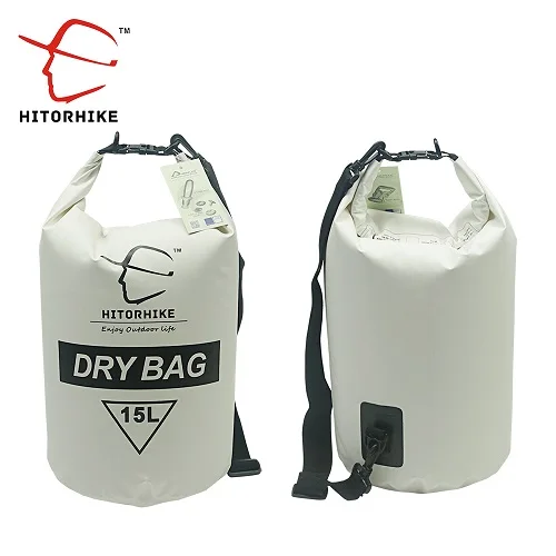 15L водонепроницаемая сумка 5 цветов водонепроницаемая сумка для хранения плавательных принадлежностей Открытый Кемпинг каяк каноэ-рафтинг сумки рюкзак - Цвет: 15L WHITE