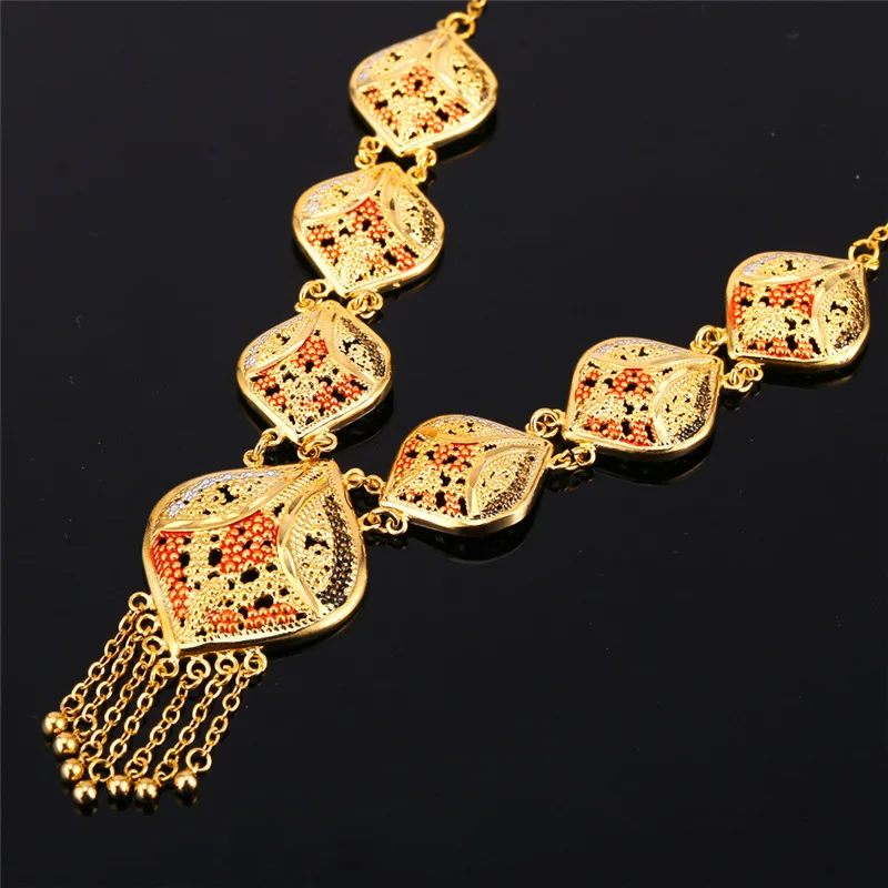 U7 Длинные Кисточки Ожерелье Для Женщин Индийские Ювелирные Изделия Этнические
