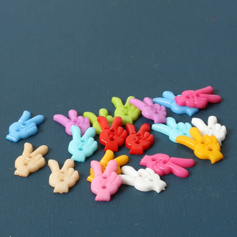 Оптовая продажа 100 шт акрил 2 отверстия мультфильм Кнопка декоративные кнопки DIY