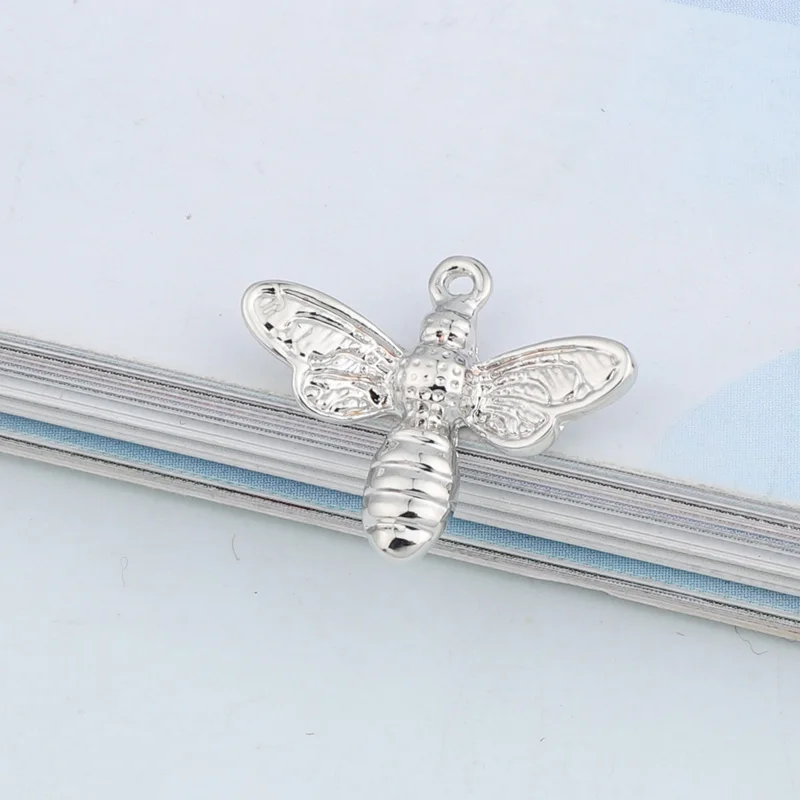 5pcs European Bee Dangle Earring Charms Gold Alloy Findings DIY Animal Pendant Make Necklace Bracelet Jewelry Accessories C268