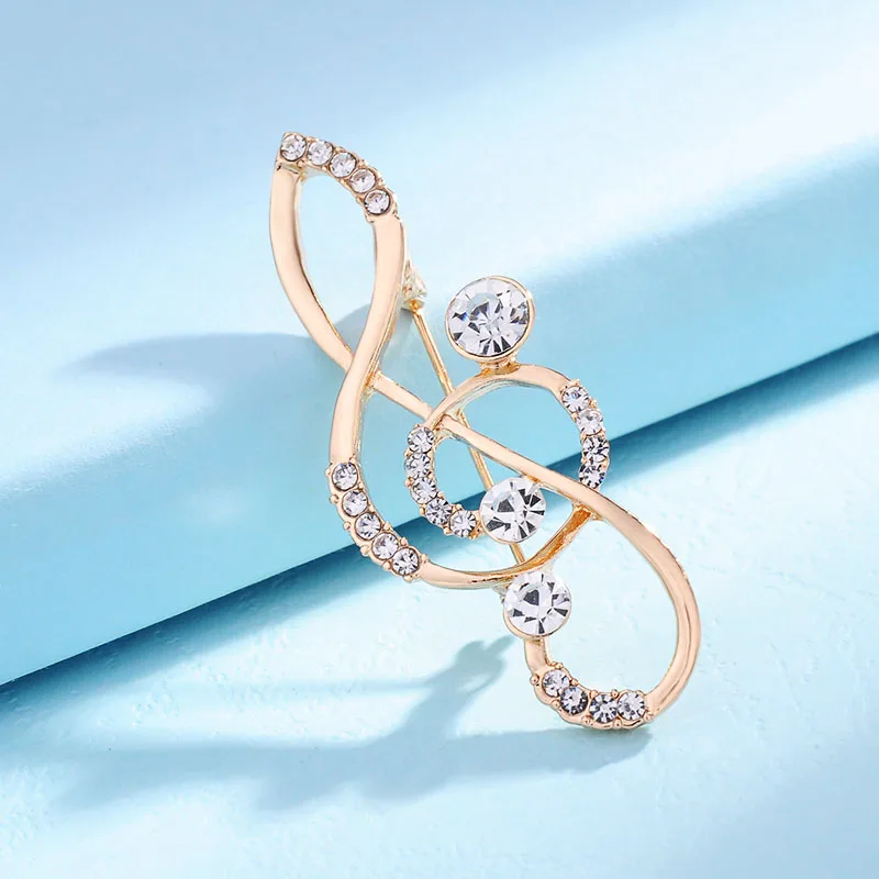 Блестящая Хрустальная музыкальная брошь-ножка для женщин очаровательные