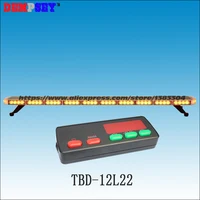 Free shipping!High quality TBD-12L22 LED lightbar,super bright amber emergency construction light,Car Roof strobe warning light