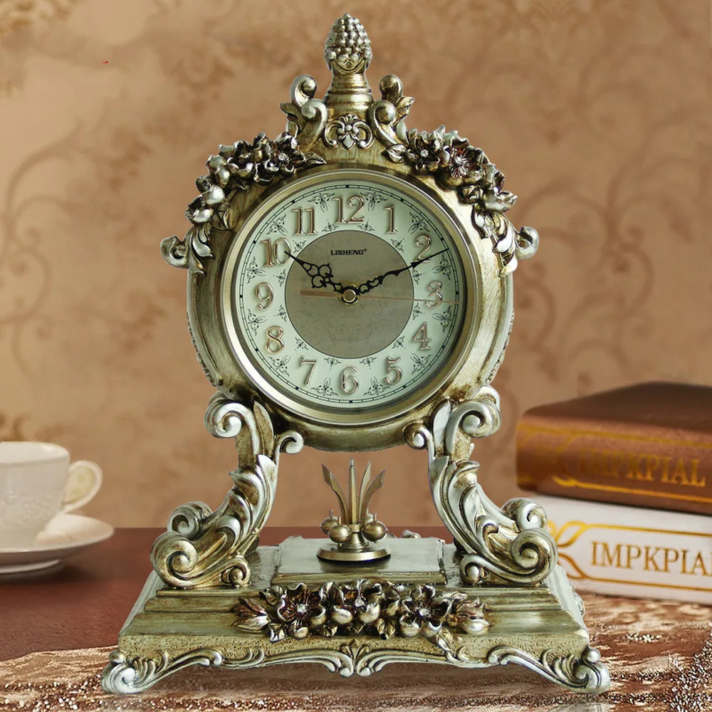 1 шт. антикварные континентальные часы бесшумные настольные для гостиной