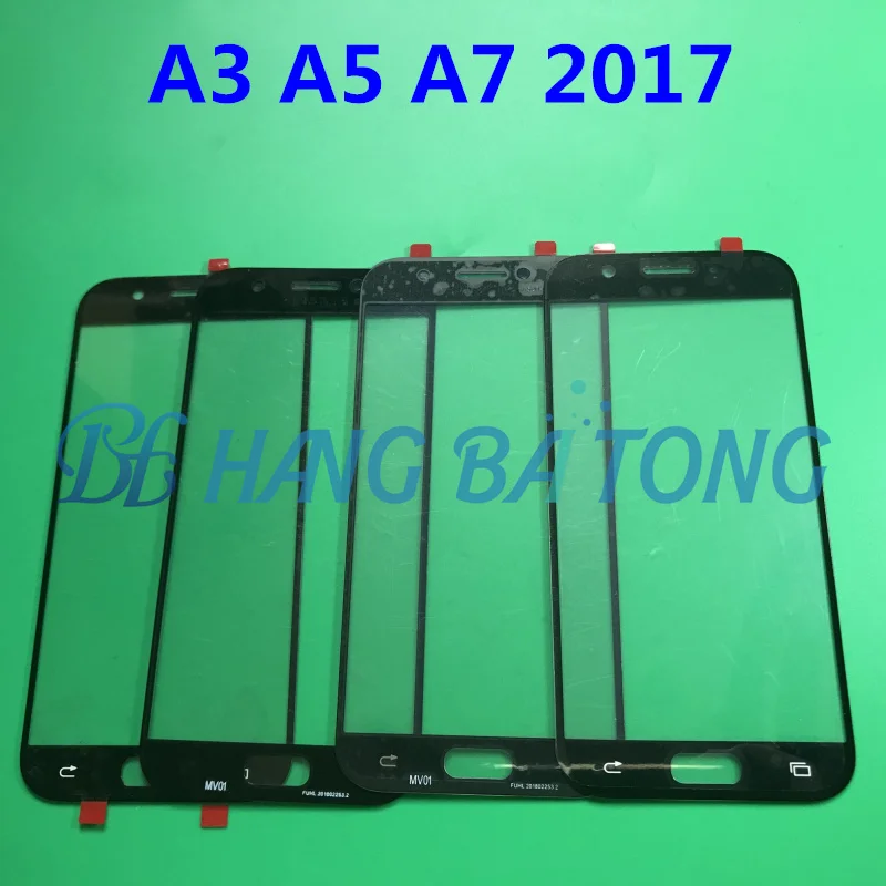 Внешний передний Внешний стеклянный объектив Замена для samsung Galaxy A3 A320 A5 A520 A7 A720 lcd сенсорный экран стекло+ клей