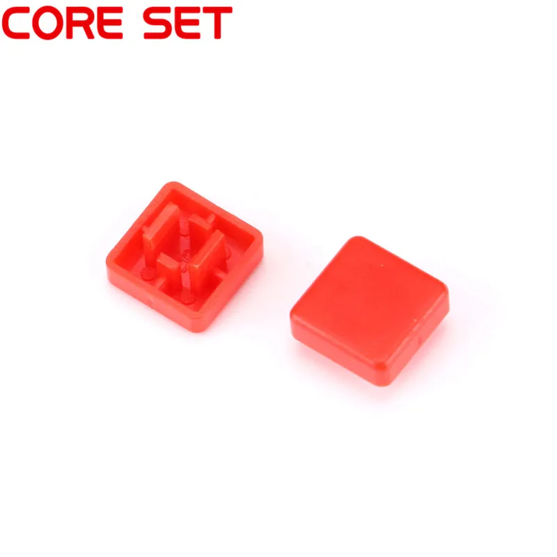 Пластиковые колпачки для переключателей прямоугольные красные крышки