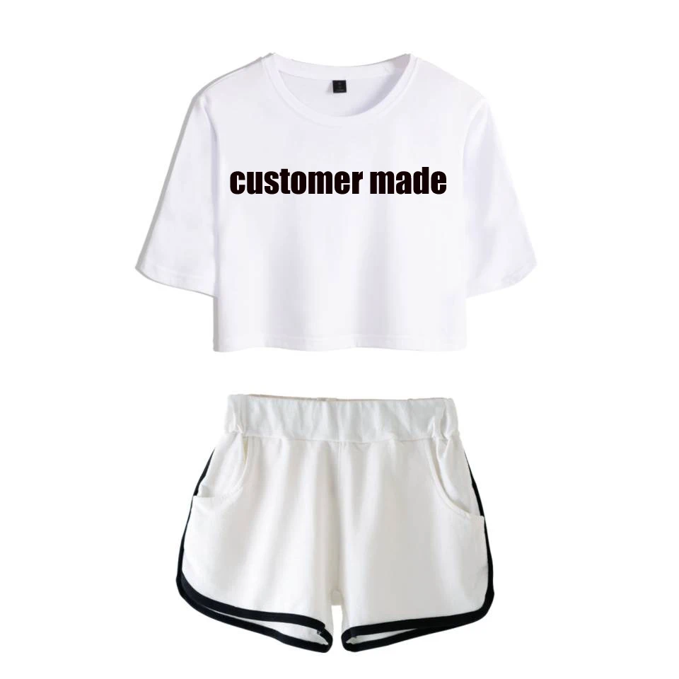 Комплект из двух предметов с логотипом на заказ летняя хлопковая Футболка