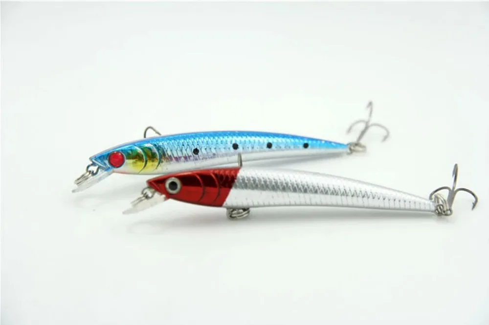 

5PCS Fishing Bass Fish Minnow lure hook baits 9.8cm/7g