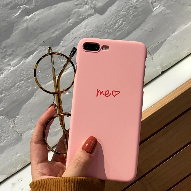 Простой жесткий чехол для iphone X 8 7 6S Plus с сердечками влюбленных iPhone 6 | Мобильные