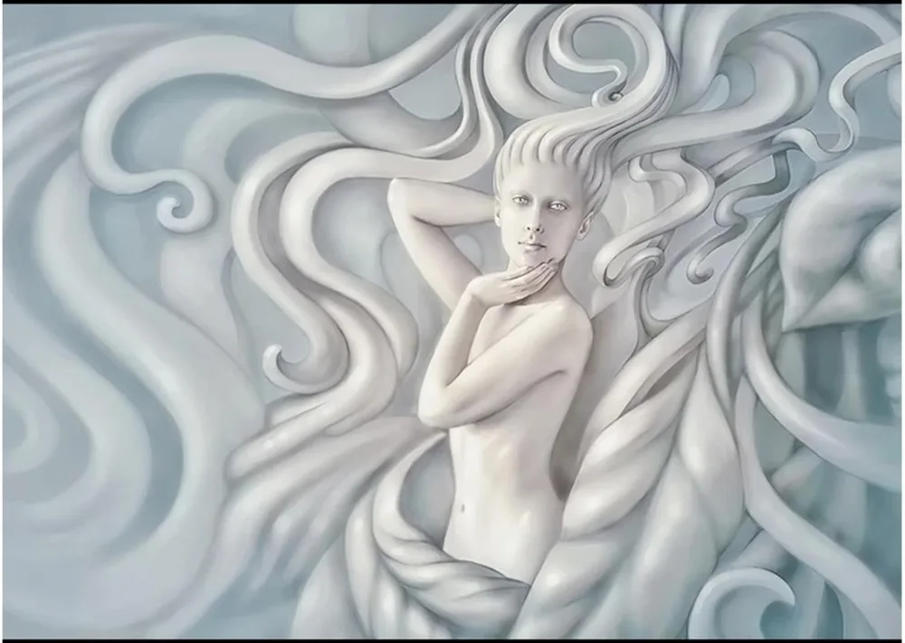 3d фотообои на заказ современный стиль Bas relief фигура скульптура ktv бар фоновая