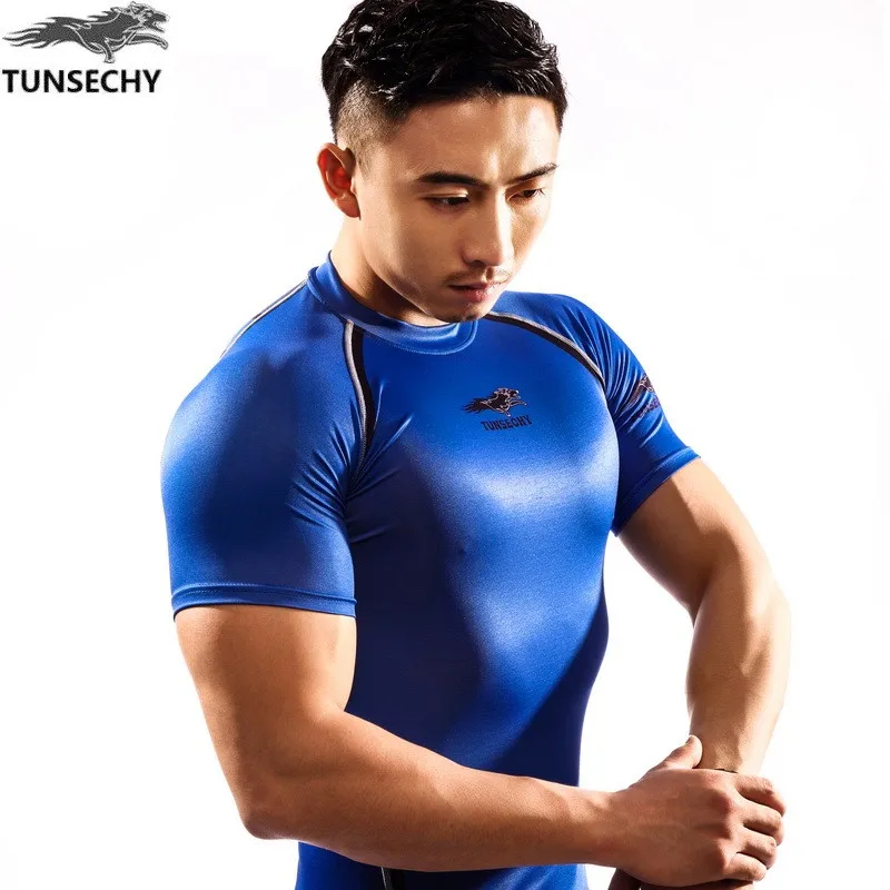 Летняя стильная новая мужская Футболка Camisa TUNSECHY 2017 брендовая распродажа Camisas