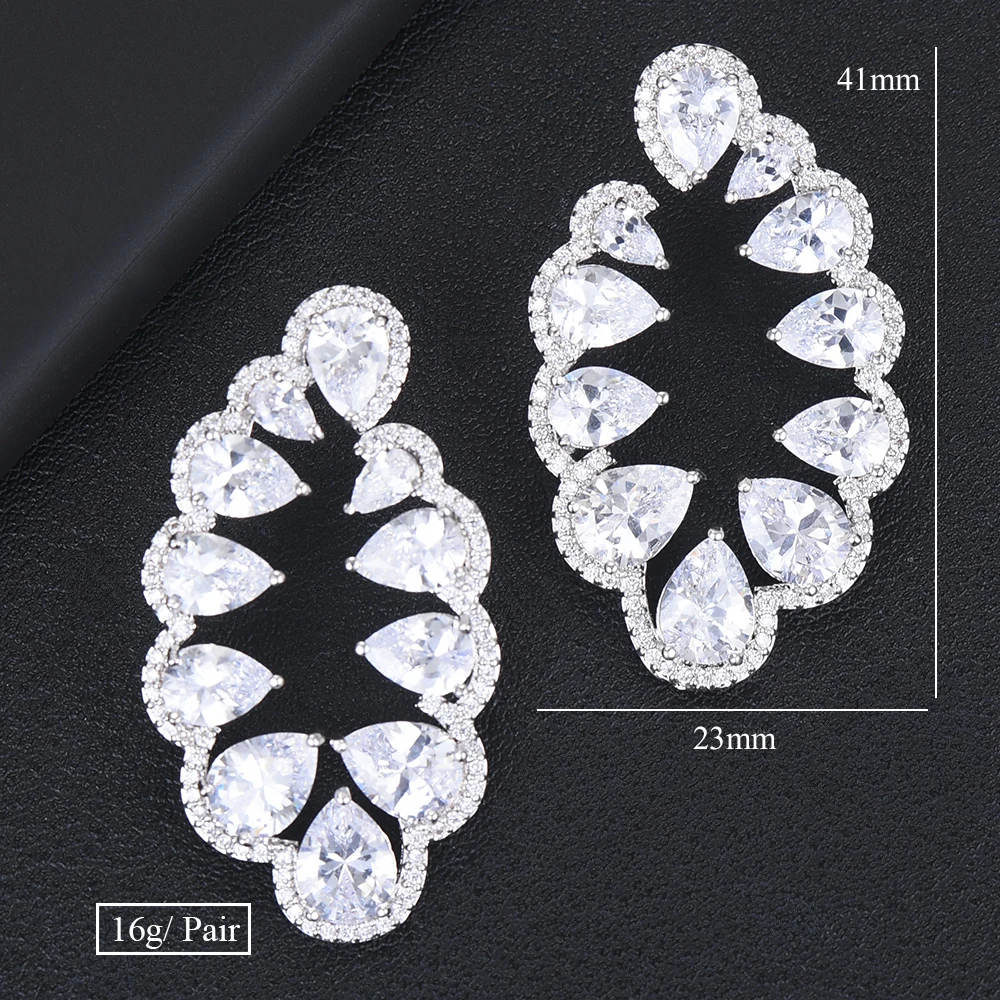 Женские серьги-гвоздики с фианитом класса ААА | Украшения и аксессуары