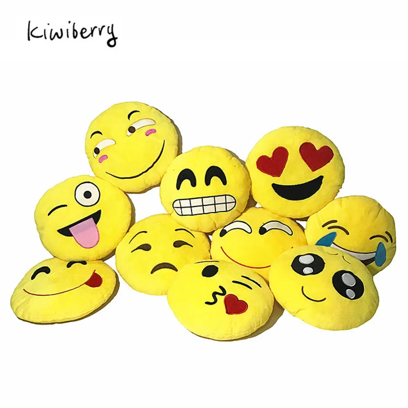 30 см Emoji Подушка смайлик эмоция Круглая плюшевая мягкая игрушка QQ лицевая подушка