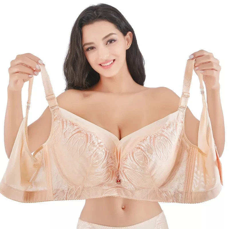

Plus Size Bra Push Up Sexy Lace Bras For Woman Large Size Lingerie Brassiere Bra Underwear Big Size 44 46 48 50 52 C D E Cup A06