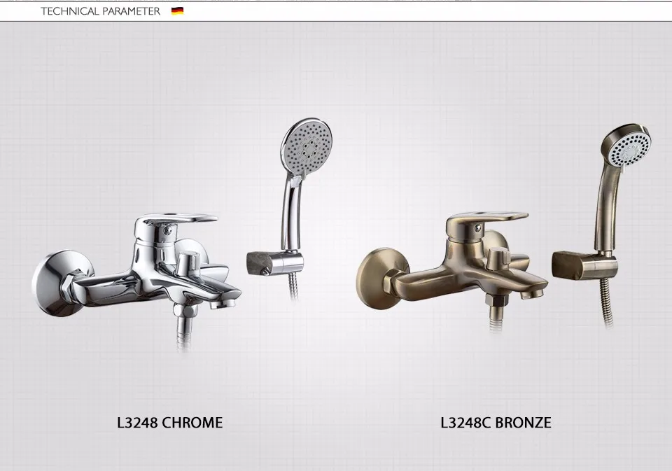 LEDEME Смеситель для ванны с коротким изливом. латунь Цвет: бронзовый L3248C