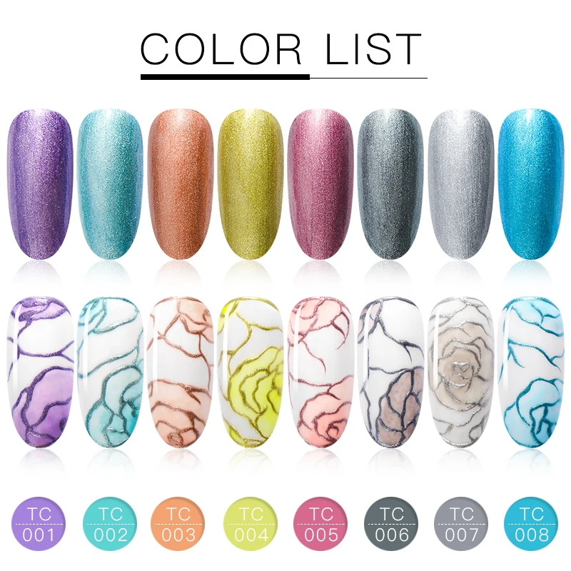 Волшебный металлический зеркальный Гель лак для ногтей УФ светодиодный