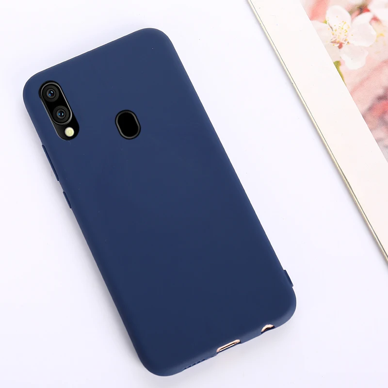Противоударный Coque Fundas для samsung Galaxy M10 M20 M30 A10 A20 A30 A40 A50 A60 A70 чехол s чехол из жидкого силикона из мягкой искусственной кожи(термополиуретан - Цвет: DBlue