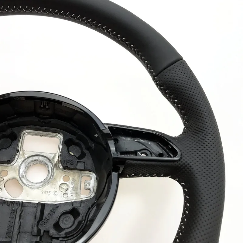 NoEnName_Null для Audi A3 A4 A5 A6 A7 Q3 Q5 Q7 полностью ПЕРФОРИРОВАННОЕ рулевое колесо с плоским