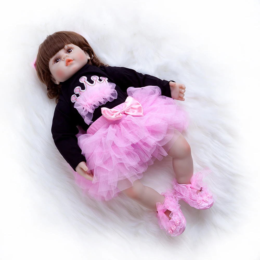 57 см Силиконовая Кукла Reborn Smile для детей Playmate девочек мягкие игрушки кукла Bebes Toys