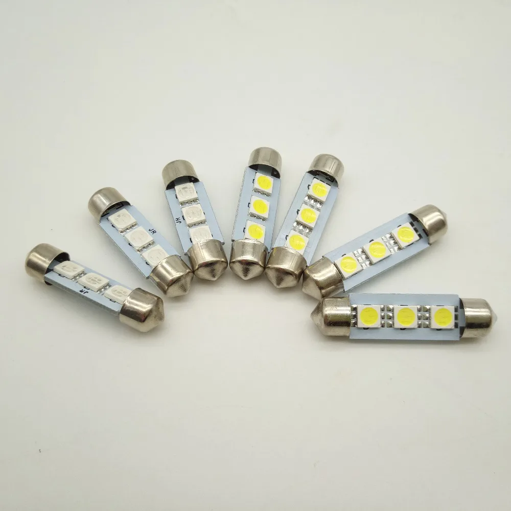 50 шт. светодиодный светильник для стайлинга автомобиля 5050 3SMD 36/39/41 мм s 24 В 12