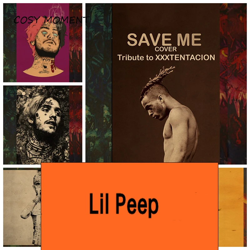 Уютный момент XXXTentacion плакат lil peep хип хоп художественный крафт бумага винтажная