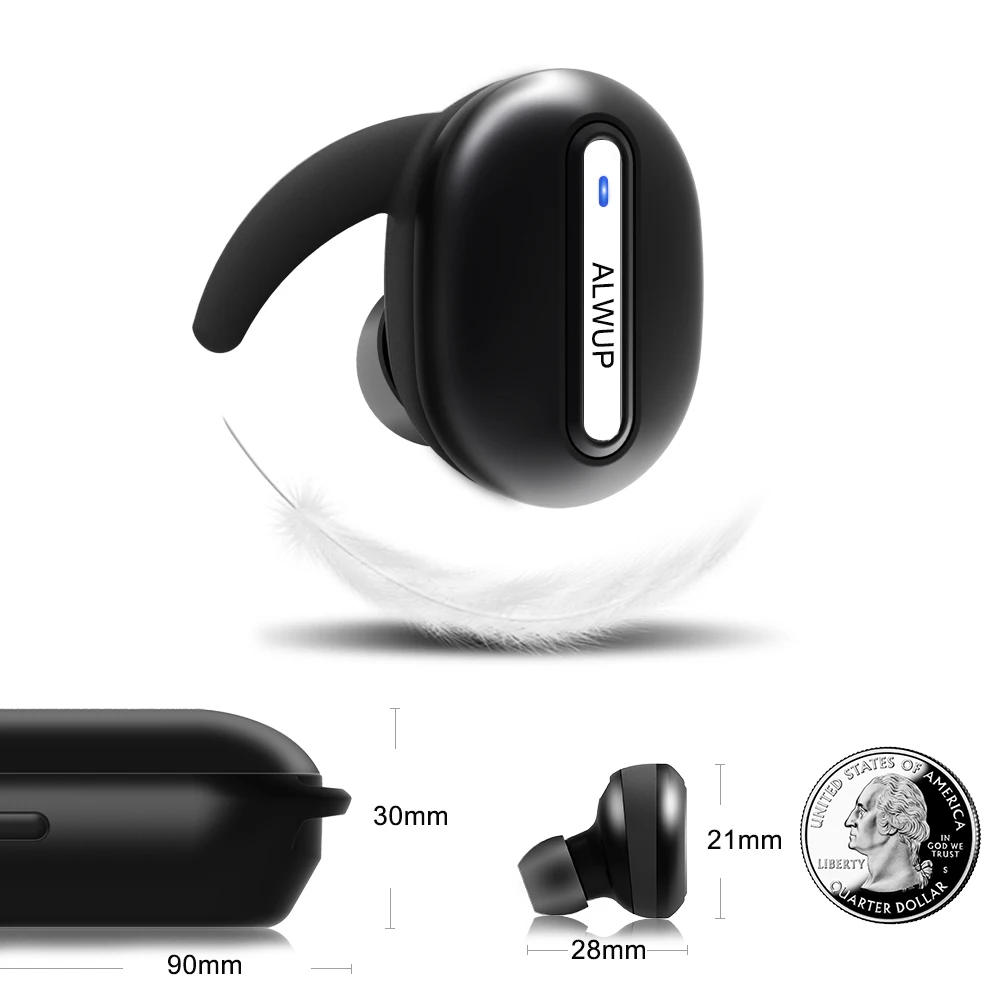 Настоящие беспроводные bluetooth наушники стерео бинауральный спортивные вкладыши