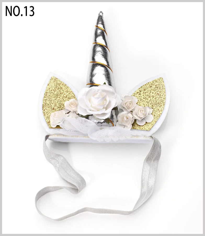 free shipping 50pcs Unicorn Flower Crown Headband party headband Magical Floral Gold DIY Kit | Аксессуары для одежды