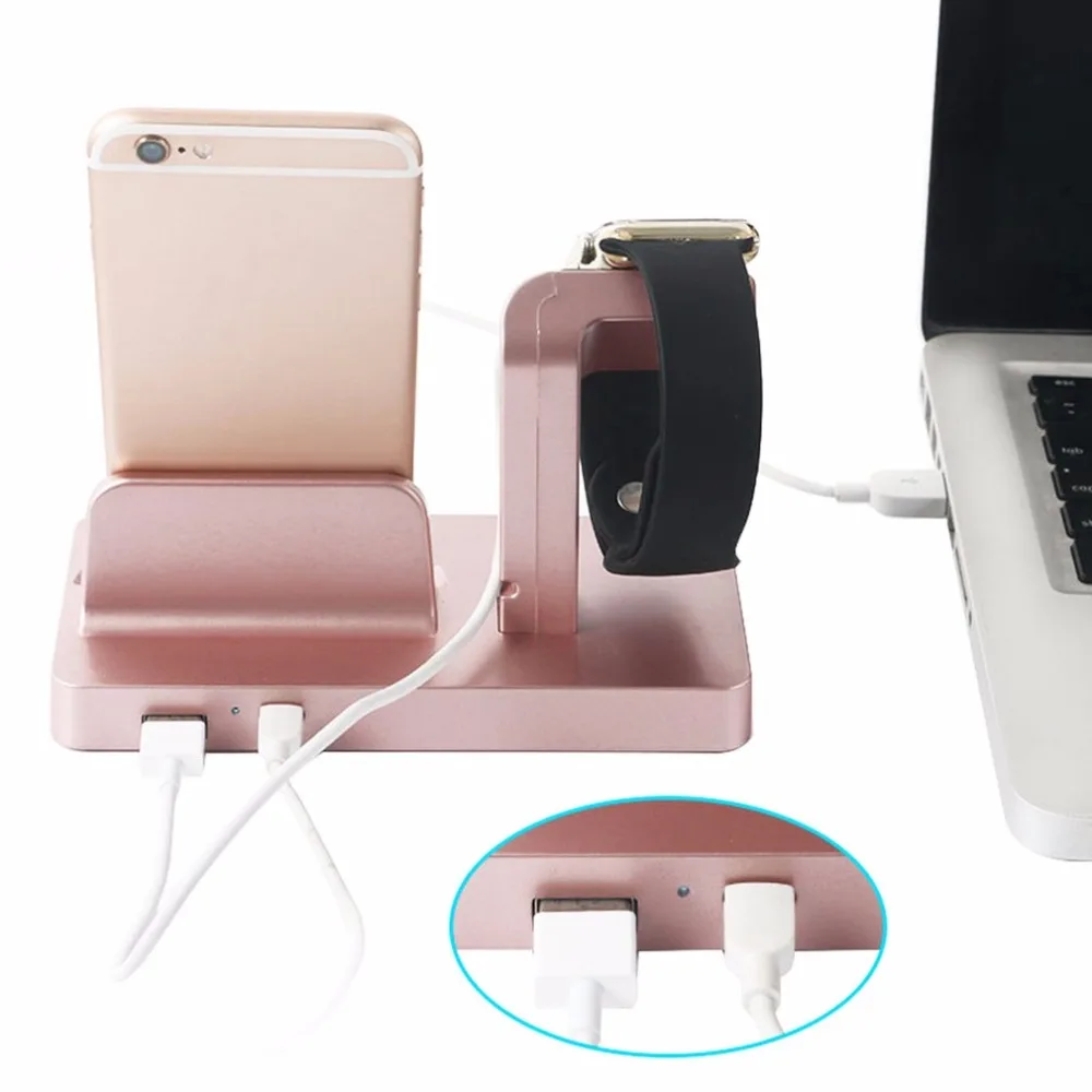 2 в 1 зарядки док Зарядное устройство Держатель для iphone для IWatch для iphone 6/6 s plus/6s/7 plus для apple кронштейн для часов телефон Зарядное устройство Dock