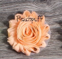 Peachpuff 10 шт./лот 2," 19 цветов модные шикарные потрепанные шифоновые цветы для детей аксессуары для волос 3D потертая Ткань Цветы для головной повязки - Цвет: Peachpuff