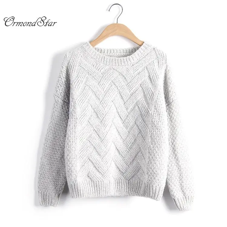 Puxar Femme 2018 Outono Inverno Mulheres Camisolas E Pul&ampocircveres Coreano Xadrez Grosso Knit Mohair Camisola Solta Jumper | Женская