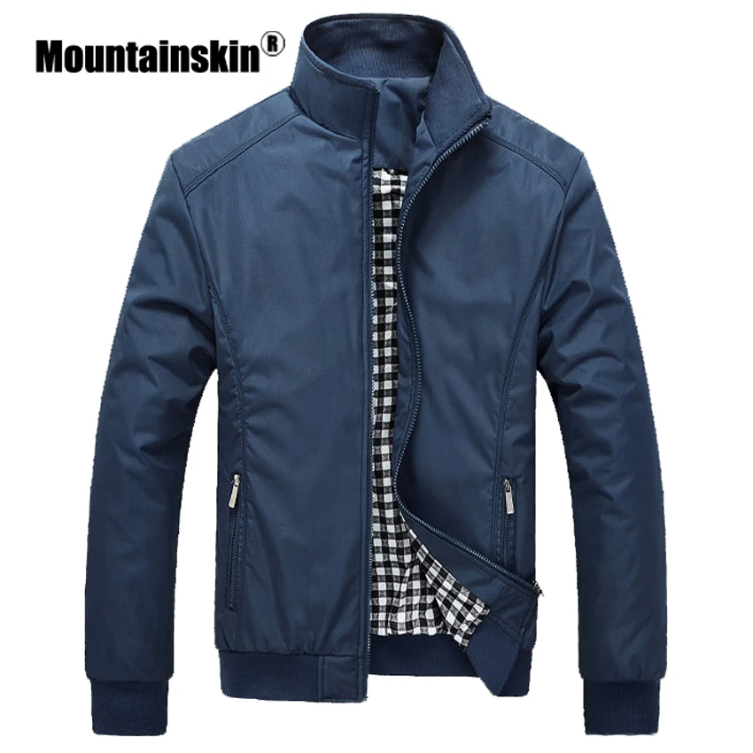 

Mountainskin Autumn Coats Men's Jackets 5XL Casual Solid Men's Outerwears Slim Fit Male Bomber Jackets Brand Clothing MT166