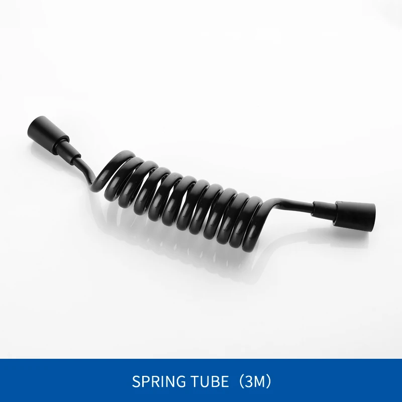 PVC hose Новинка, черный ручной кран для биде, набор, угловой клапан, функция биде, цилиндрический ручной душ, латунный кран для ванной и сада - Цвет: PVC hose