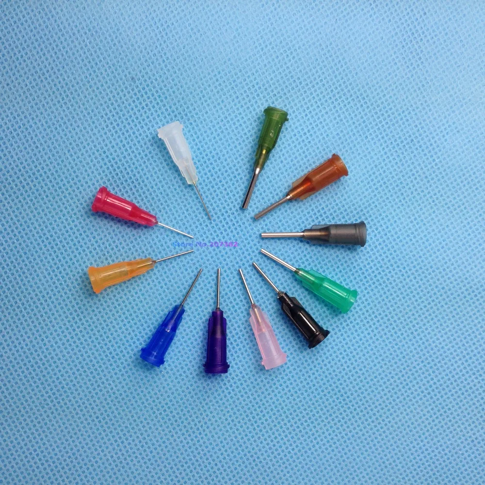 Ассорти 1/2 дюйма эпоксидной смолы жидкости точность тупой иглы наконечники (14 г 15