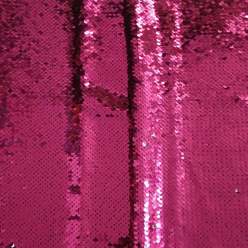 Bling Rosepink Silver Sequin Double-face Reversible Fabric Satin Back Glitter 30x22cm For DIY Sewing | Дом и сад
