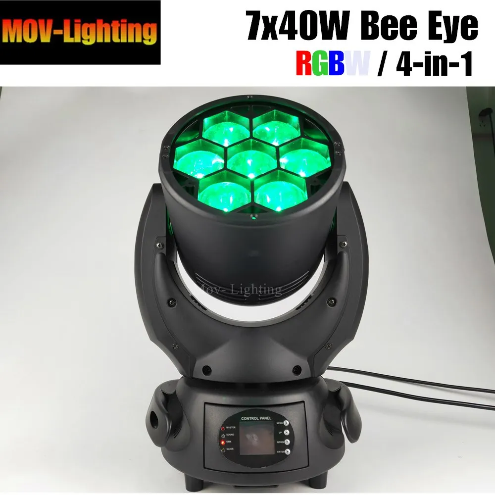 Светодиодный светильник с подвижной головкой Bee Eye 7x40 Вт RGBW DJ DMX сценический