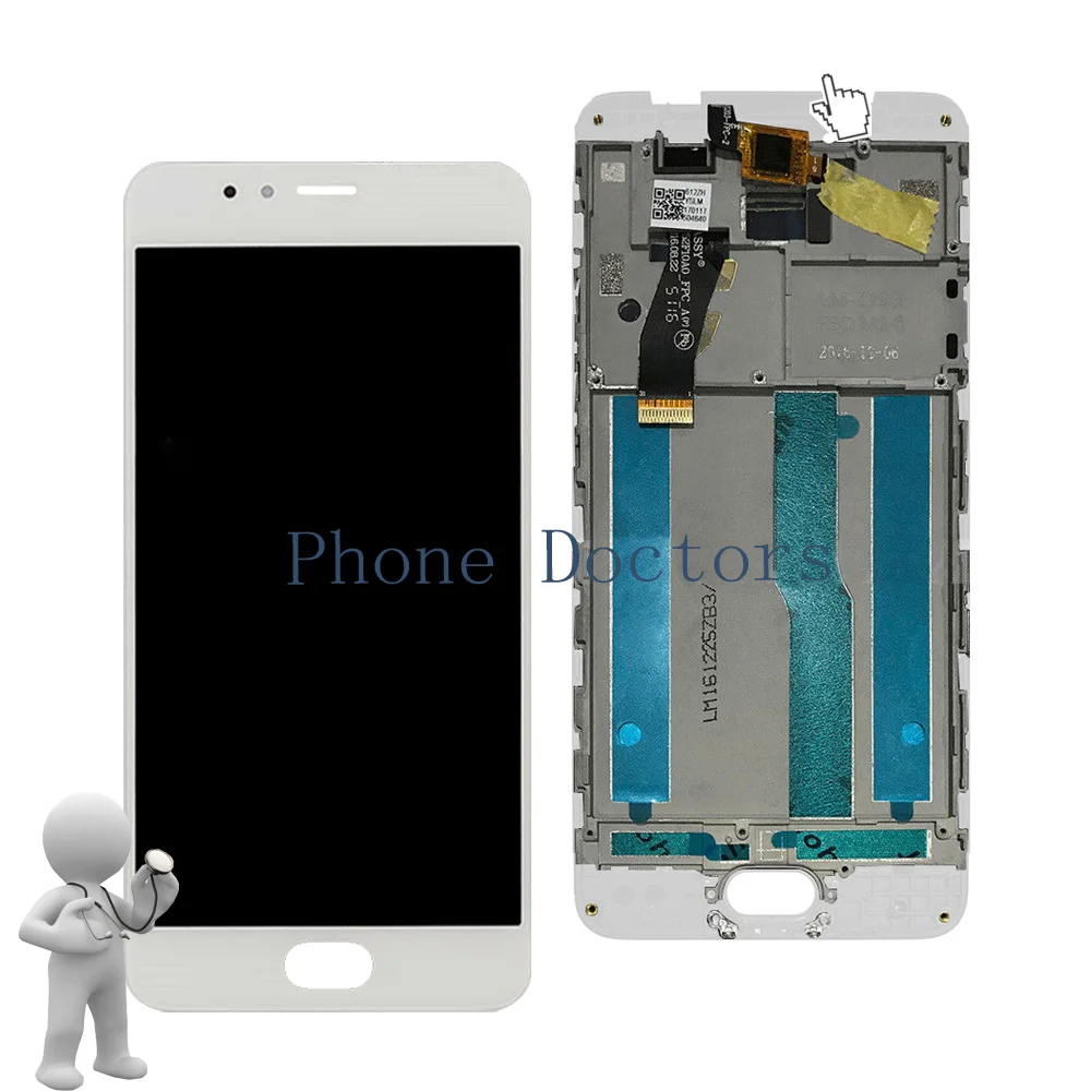 Полный ЖК дисплей 5 2 дюйма + дигитайзер сенсорного экрана в сборе рамка для Meizu m5s /