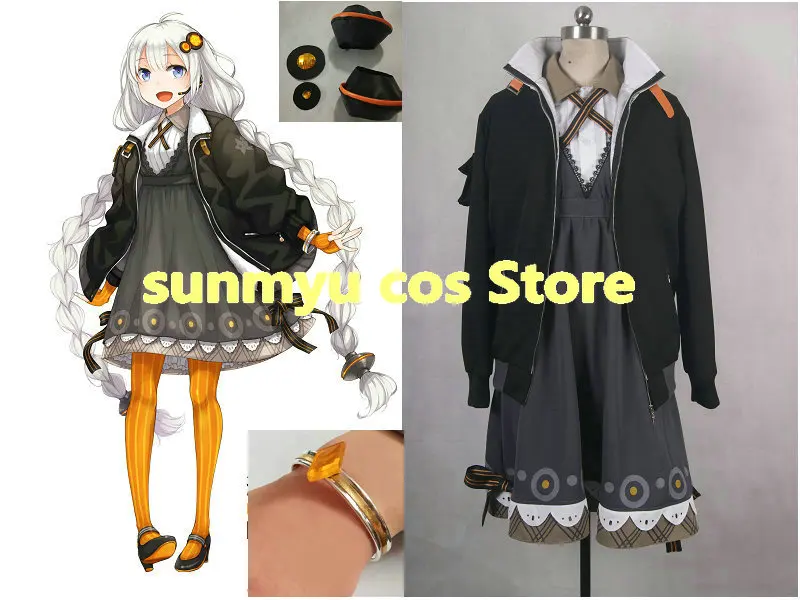 VOCALOID KIZUNA AKARI с аксессуарами для волос браслетом и леггинсами костюм косплея